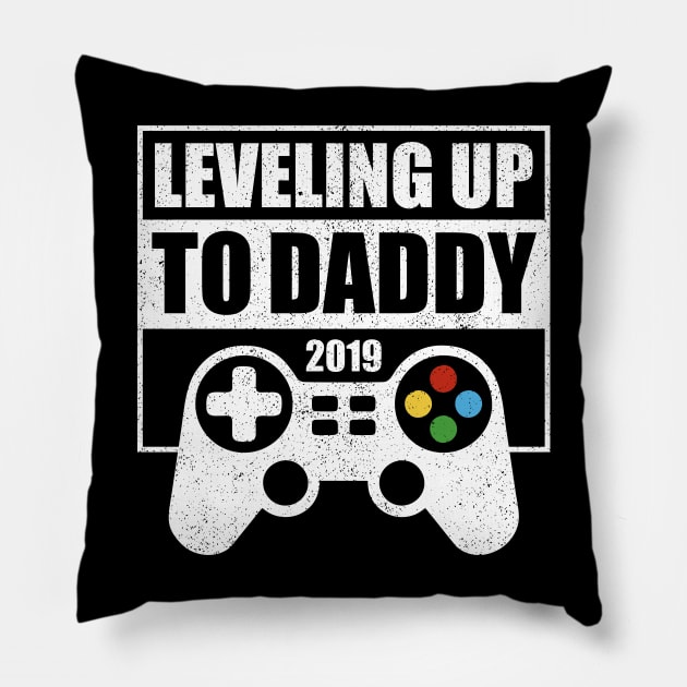 Leveled up to Daddy 2019 Pillow by luisharun