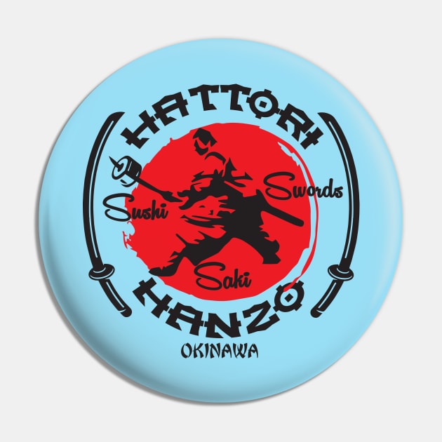 Hattoi Hanzo Restaurant Logo Pin by silvercloud