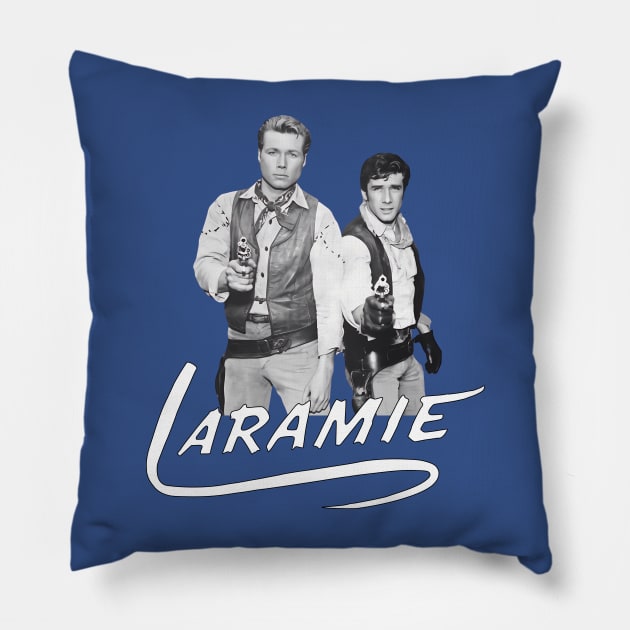 Laramie - Slim & Jess 50s/60s Tv Western Pillow by wildzerouk
