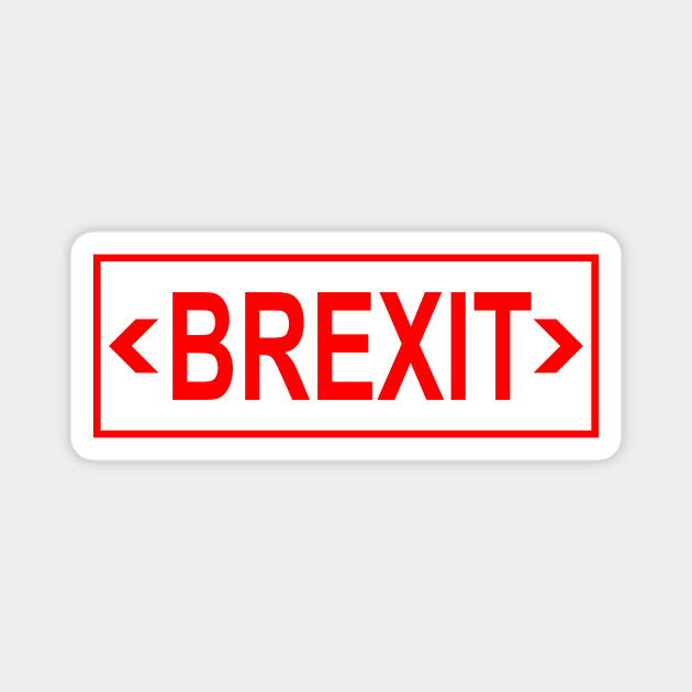 Brexit (Exit Sign) Magnet by Fanboys Anonymous