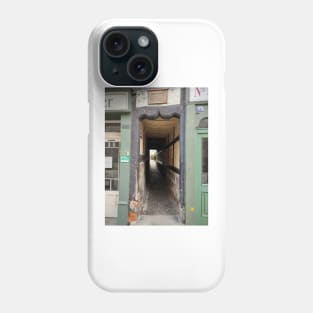 Alley through half-timbered house Phone Case