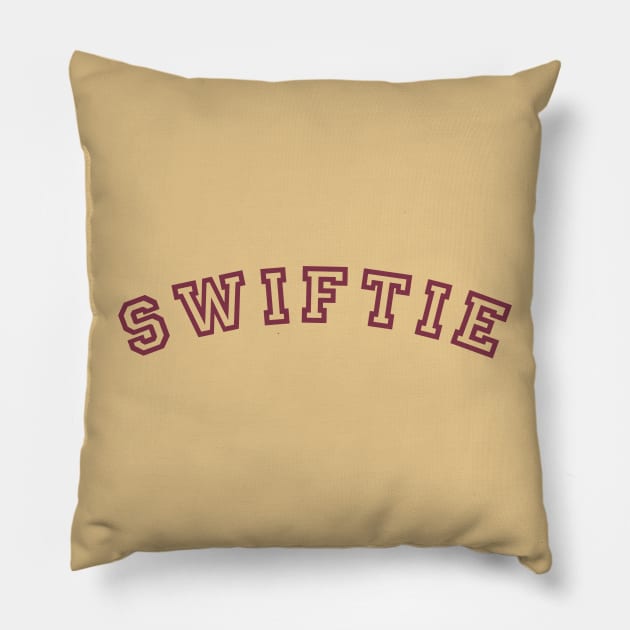 Swiftie (Red) Pillow by LetsOverThinkIt