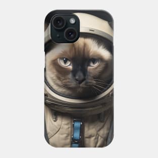 Astronaut Cat in Space - Siamese Phone Case