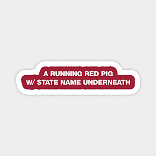 A Running Red Pig Magnet