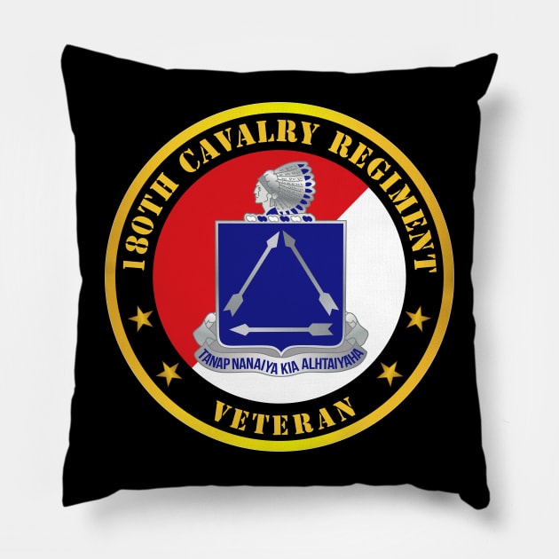 180th Cavalry Regiment Veteran - Red - White X 300 Pillow by twix123844