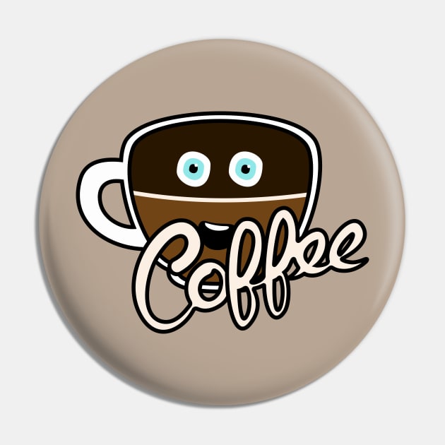 Cute Coffee Addict Pin by XOOXOO