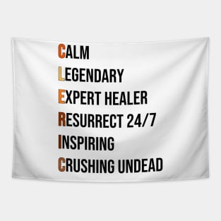 Cleric Healer Priest RPG Pnp Roleplaying Dungeon Meme Gift Tapestry