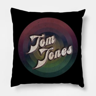 retro vintage circle Tom Jones Pillow