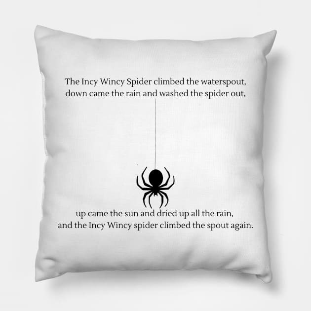 Incy Wincy Spider Nursery Rhyme Pillow by firstsapling@gmail.com