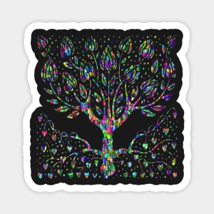 Multi-coloured Tree Magnet