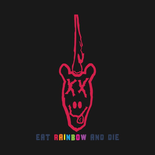 Grunge Unicorn : Eat Rainbow and Die by pelagio