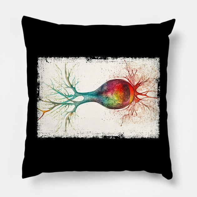 Abstract Human nerve cell Pillow by erzebeth