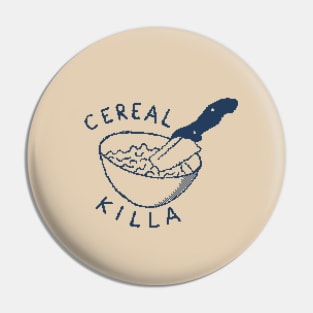 Cereal Killa - Serial Killer - Funny 1 bit pixel art Pin