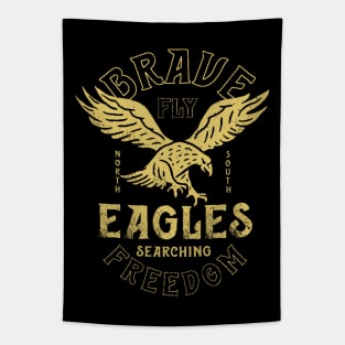 Brave Eagles Fly for Freedom Patriotic USA American Eagle Eagle America US United States of America Patriotism United State Brave Free Freedom Tapestry