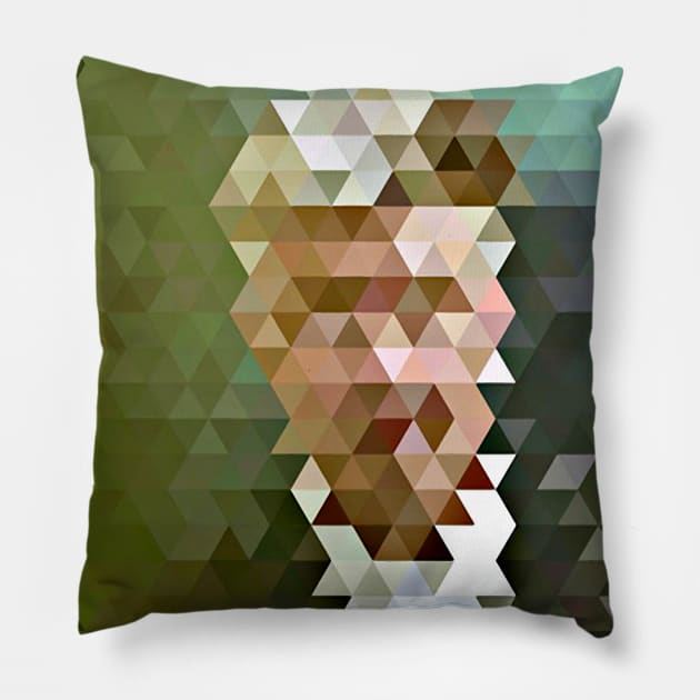 David Lynch Geometric Tribute Design Pillow by DankFutura