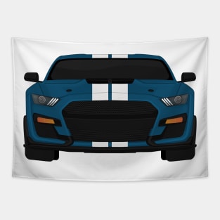 Shelby GT500 2020 Performance-Blue + White Stripes Tapestry