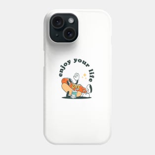 relaxing hotdog enjoy your life Phone Case