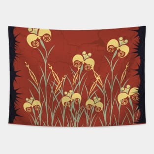 Minoan saffron flowers Tapestry