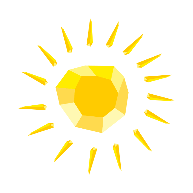 yellow diamond shaped sun vector by bloomroge