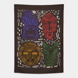 African Tribal Patterns Tapestry