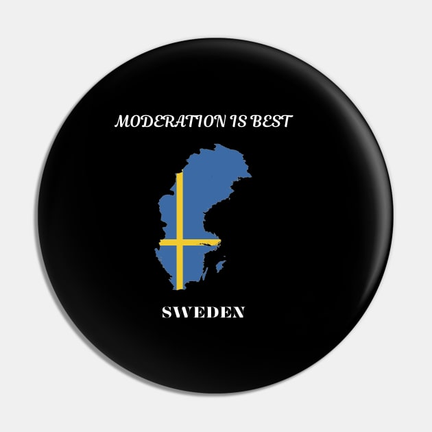 Swedish Pride, Moderation is best Pin by Smartteeshop