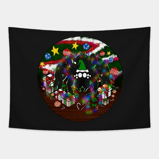 Santa Spider Full Design (Green Peppermint 1) Tapestry by IgorAndMore