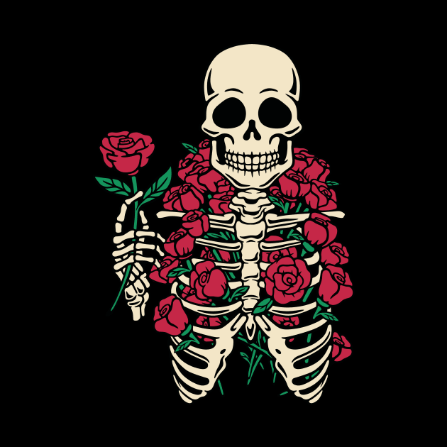 Romantic Rose Skeleton by Tobe Fonseca by Tobe_Fonseca