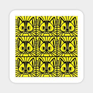 Yellow cat pattern Magnet