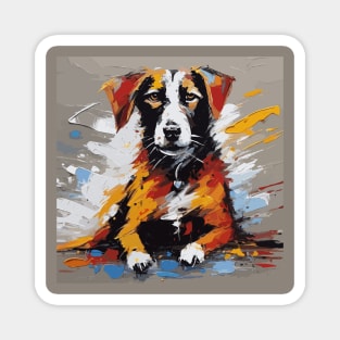 dog painting Magnet