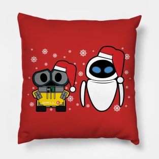 wall e and eve christmas Pillow