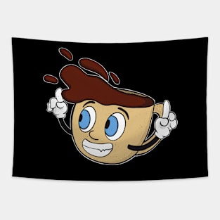 Coffee Cup Cartoon Funny Caffeine Tapestry