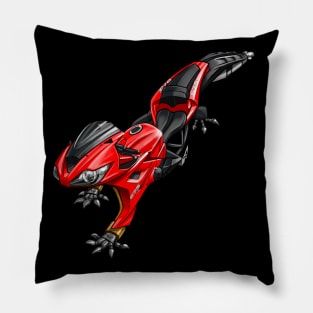 Triumph Daytona Gecko Red Pillow