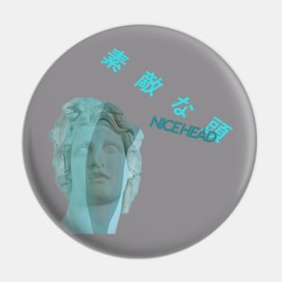 Aesthetic Vaporwave Bust Pin