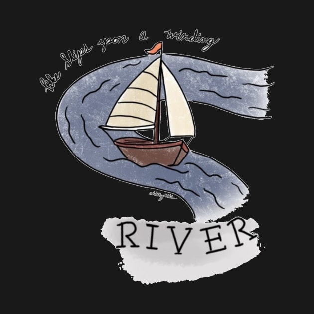 Like Ships Upon A Winding River otgw wirt quote colored by OddityArts