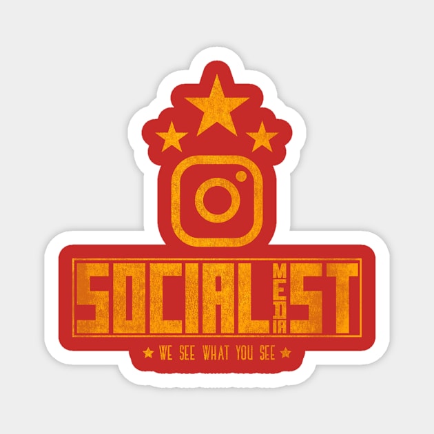 Socialist Media Instagram Magnet by Daribo