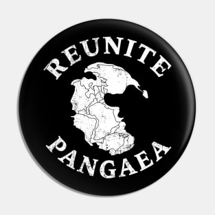 REUNITE PANGAEA Pangea Map Funny Peace Protest Pin