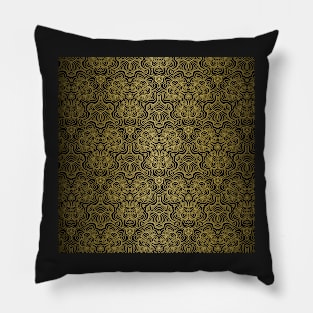 Sound waves in gold Pillow