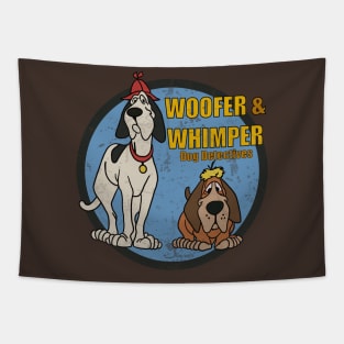 Retro Cartoon Dog Detectives Tapestry