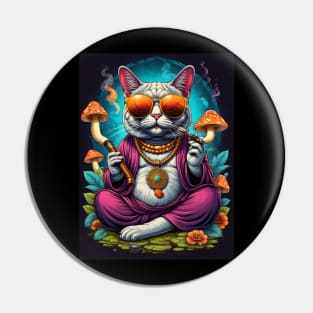 Psychedelic Techno Cat - Catsondrugs.com - cat, kitten, kitty, cats, cute, animal, pet, funny, black cat, pets, meme, pack, animals, kittens, feline Pin