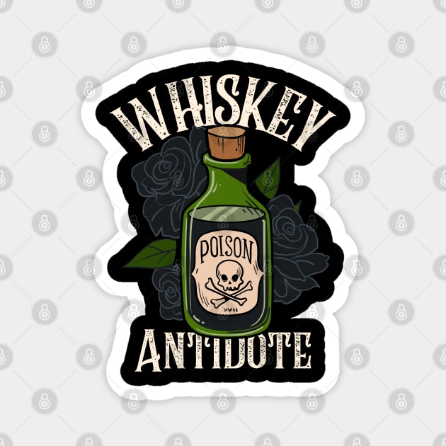 Whiskey Antidote Magnet by Stylecombinator