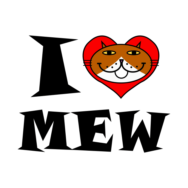 I Heart Cat - Orange Tuxedo Cat by RawSunArt