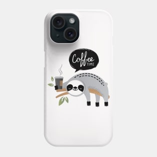 sloth coffee drink shirt Phone Case