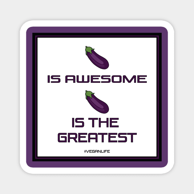 Eggplant Magnet by WildChed ArtisTee