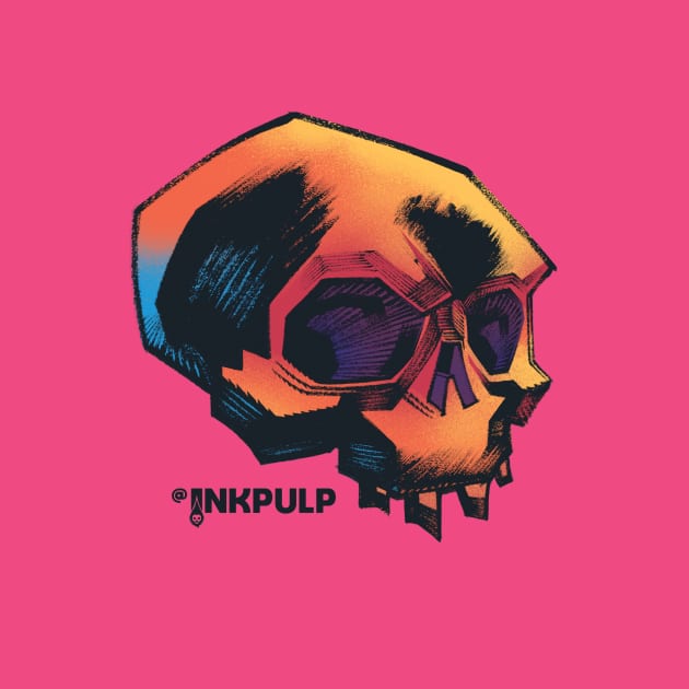 Psychedelic Inkpulp Skull 1 by INKPULP