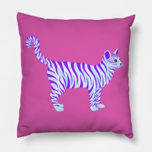 Purple Striped Tabby Cat Pillow