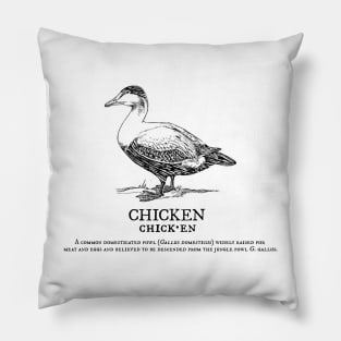 Chicken duck dictionary Pillow