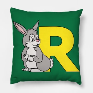 Letter R with Rabbit Pillow