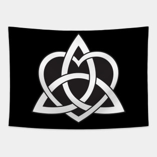 Celtic Knots Abstract Heart, Irish Tribal Tattoo Tapestry