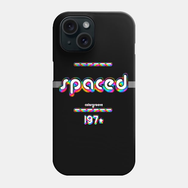 Spaced 1970 ColorGroove Retro-Rainbow-Tube nostalgia (wf) Phone Case by Blackout Design