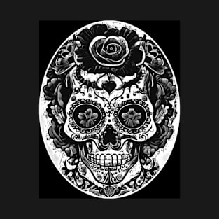 Artsy vintage skull art T-Shirt